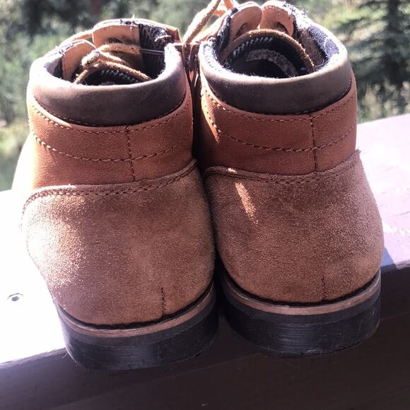 Bruno Marc Plaid Lined Lace Up Suede Boots Tan Men's Size 9 - Picture 4 of 10